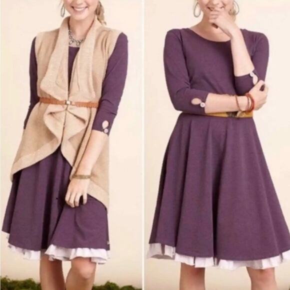 Matilda Jane Queen of Hearts Dress in Purple size Small - Picture 1 of 5